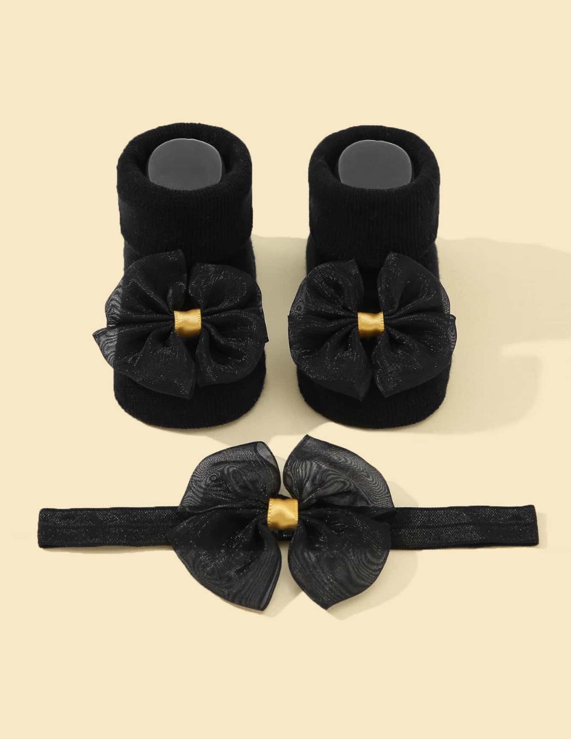 Baby Bow Decor Socks with Bow 0 - 6 Months