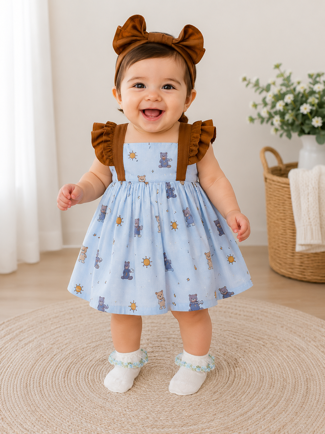 Teddy Moon Cotton Frock