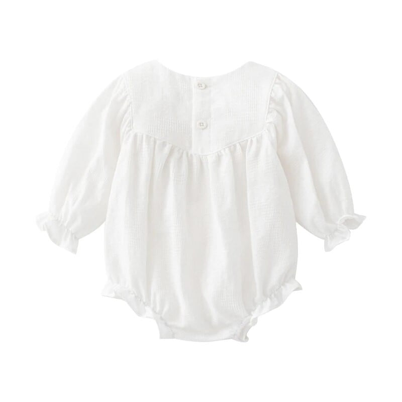 Baby Clothes Long-Sleeved Princess Romper White 0-9 Months