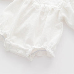 Baby Clothes Long-Sleeved Princess Romper White 0-9 Months
