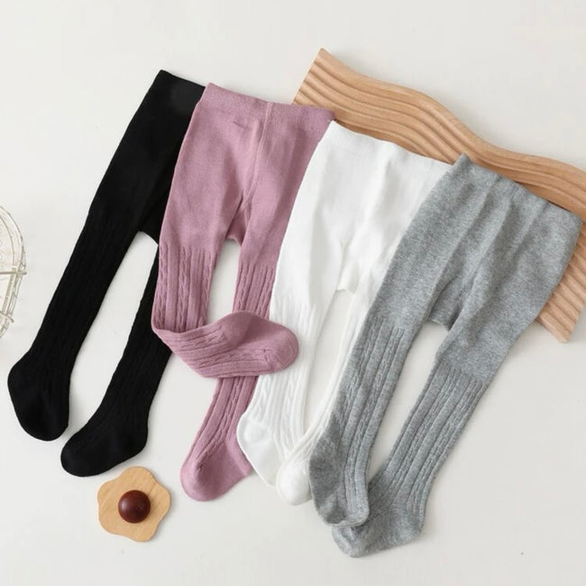 Solid Color Baby Girl Stockings Hover Image