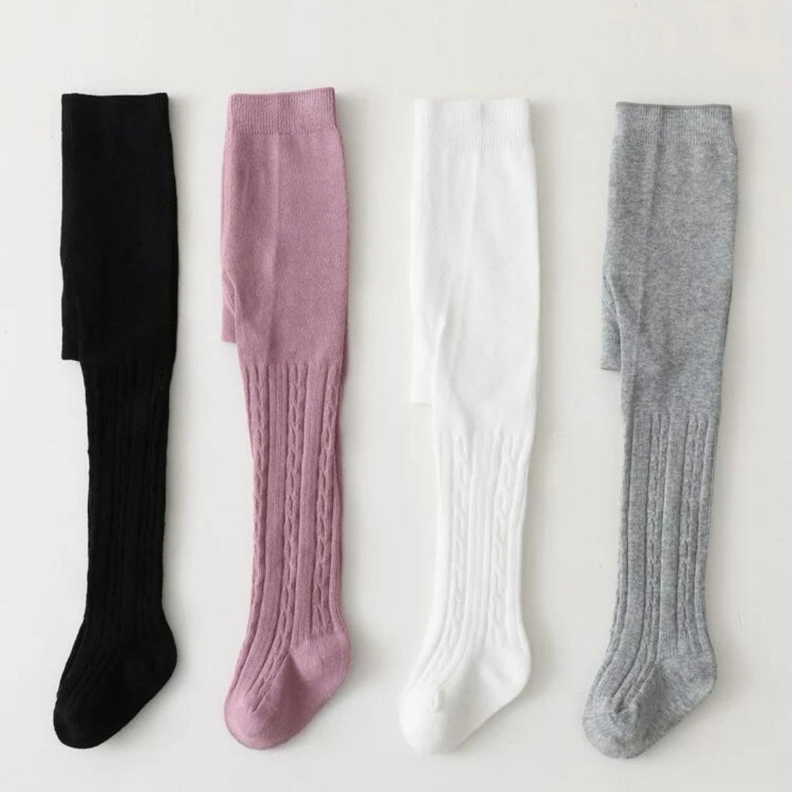 Solid Color Baby Girl Stockings