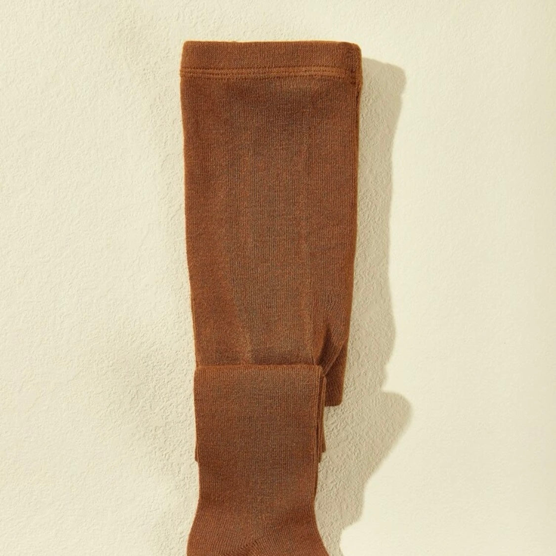 Solid Color Viscose Fabric Baby Girl Stockings - Brown (0-6M)
