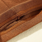 Solid Color Viscose Fabric Baby Girl Stockings - Brown (0-6M)