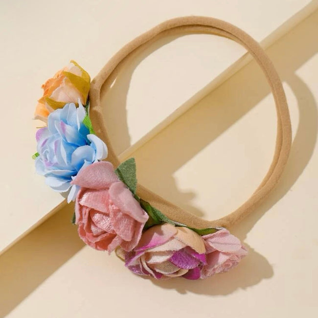 Multi Color Flower Baby Headband Main Image