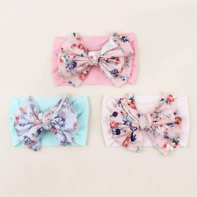 Floral Pattern Baby Girl Headband Hover Image