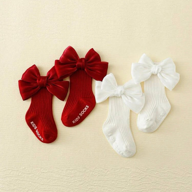 Beautiful Bow Decor Baby Socks Main Image