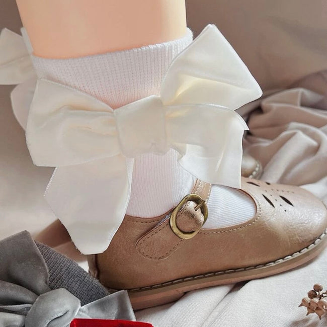 Velvet Bow Decor Baby Socks Main Image