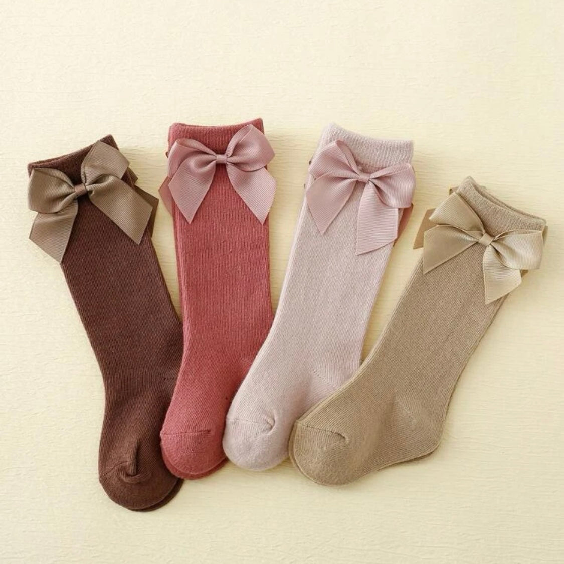 Minimal Bow Decor Baby Socks