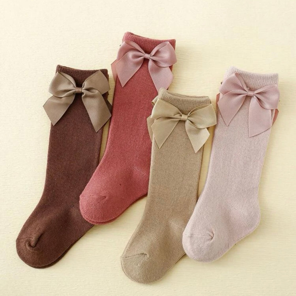 Minimal Bow Decor Baby Socks