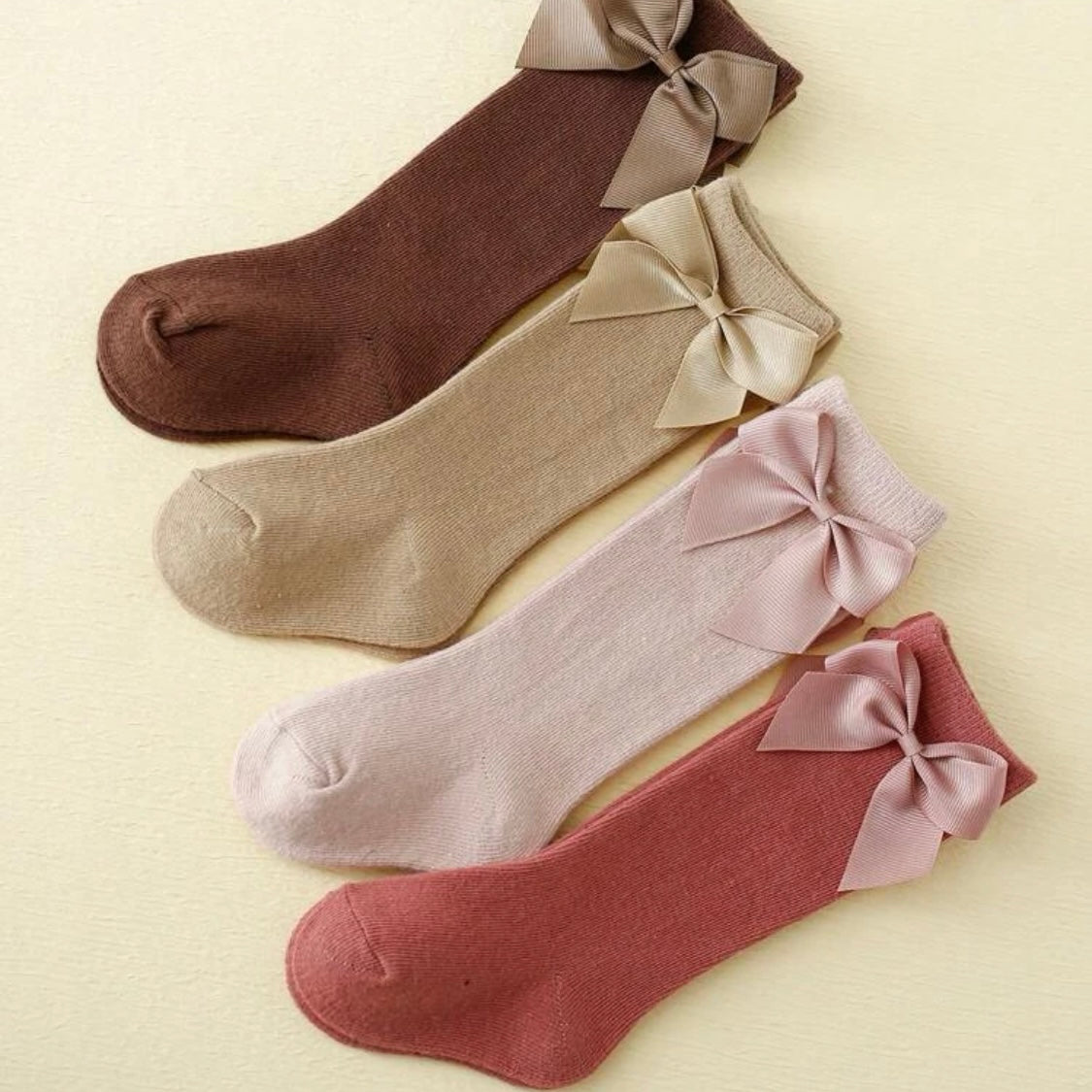 Minimal Bow Decor Baby Socks