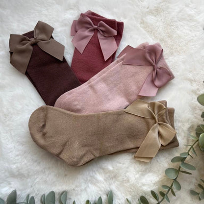 Minimal Bow Decor Baby Socks