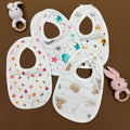 Muslin Baby Bib Button Assorted 1 Pcs