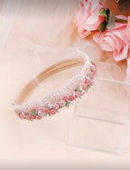 Blush Garden Lace Floral Baby Headband Set