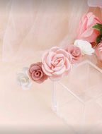 Blush Garden Lace Floral Baby Headband Set