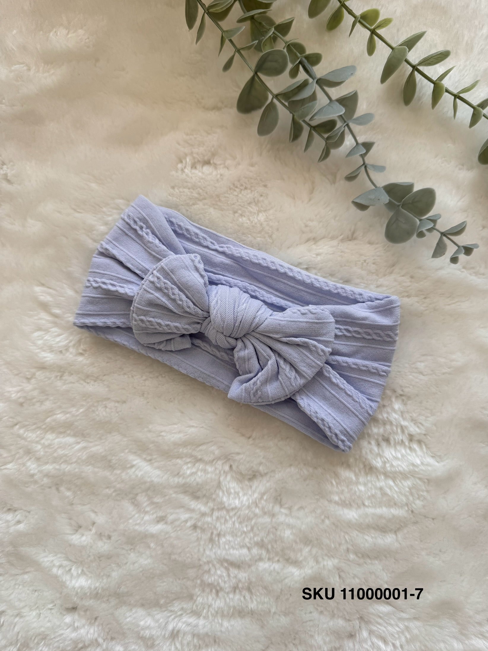 Premium Cable Knit Baby Headband Light Shades