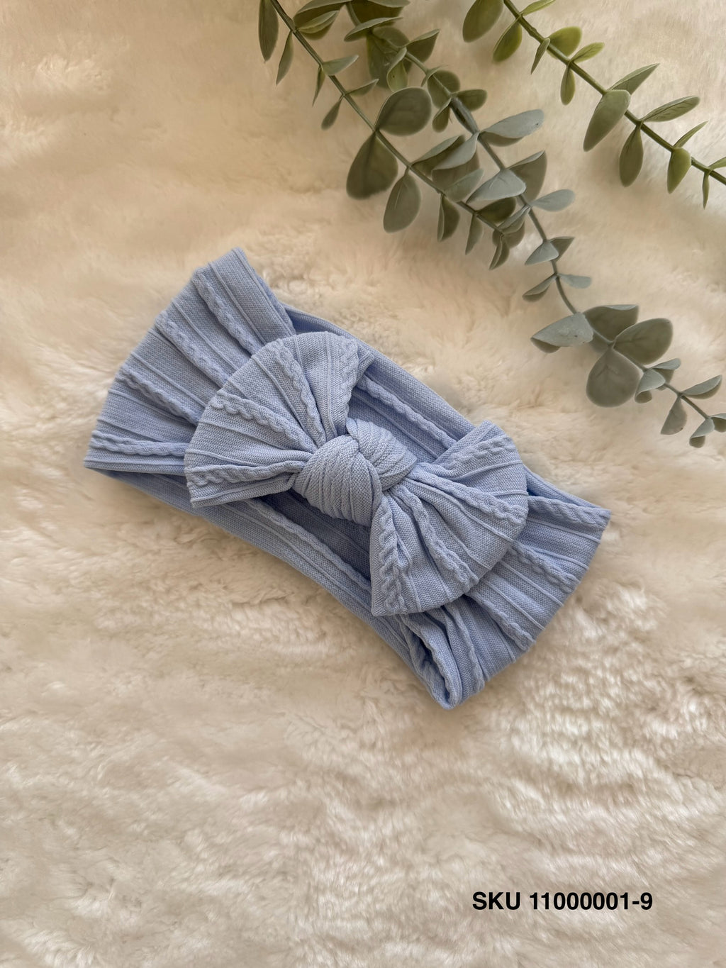 Premium Cable Knit Baby Headband Light Shades