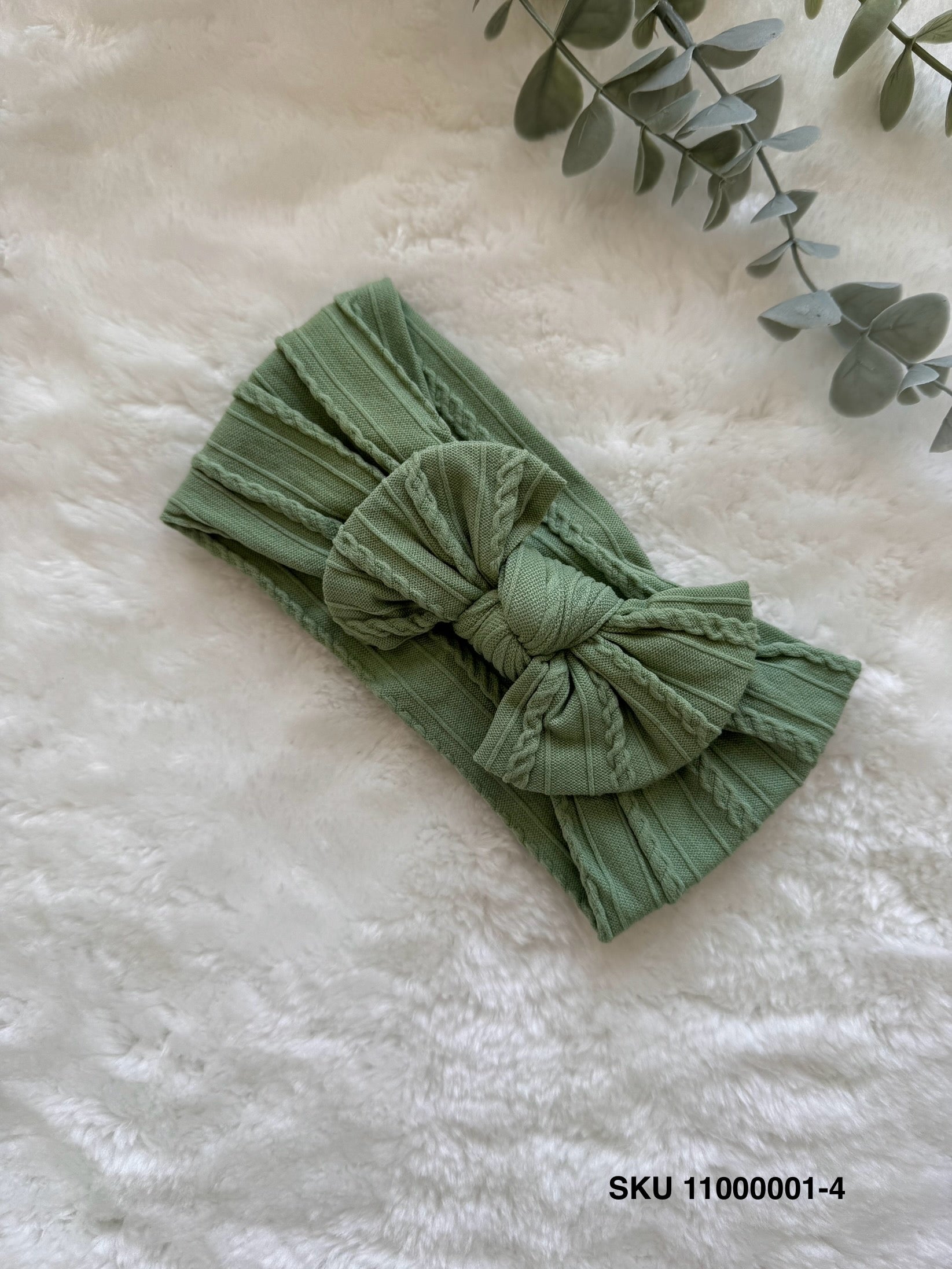 Premium Cable Knit Baby Headband Light Shades