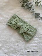 Premium Cable Knit Baby Headband Light Shades