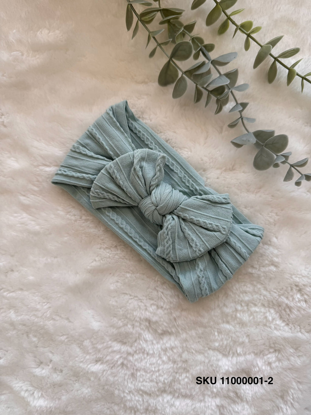 Premium Cable Knit Baby Headband Light Shades