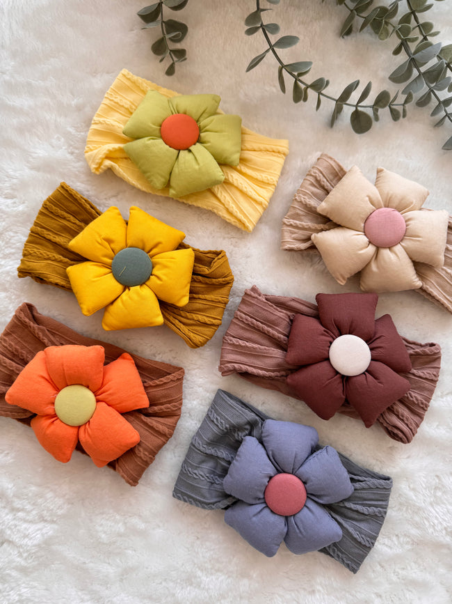 Pillow Flower Baby Girl Headband Hover Image