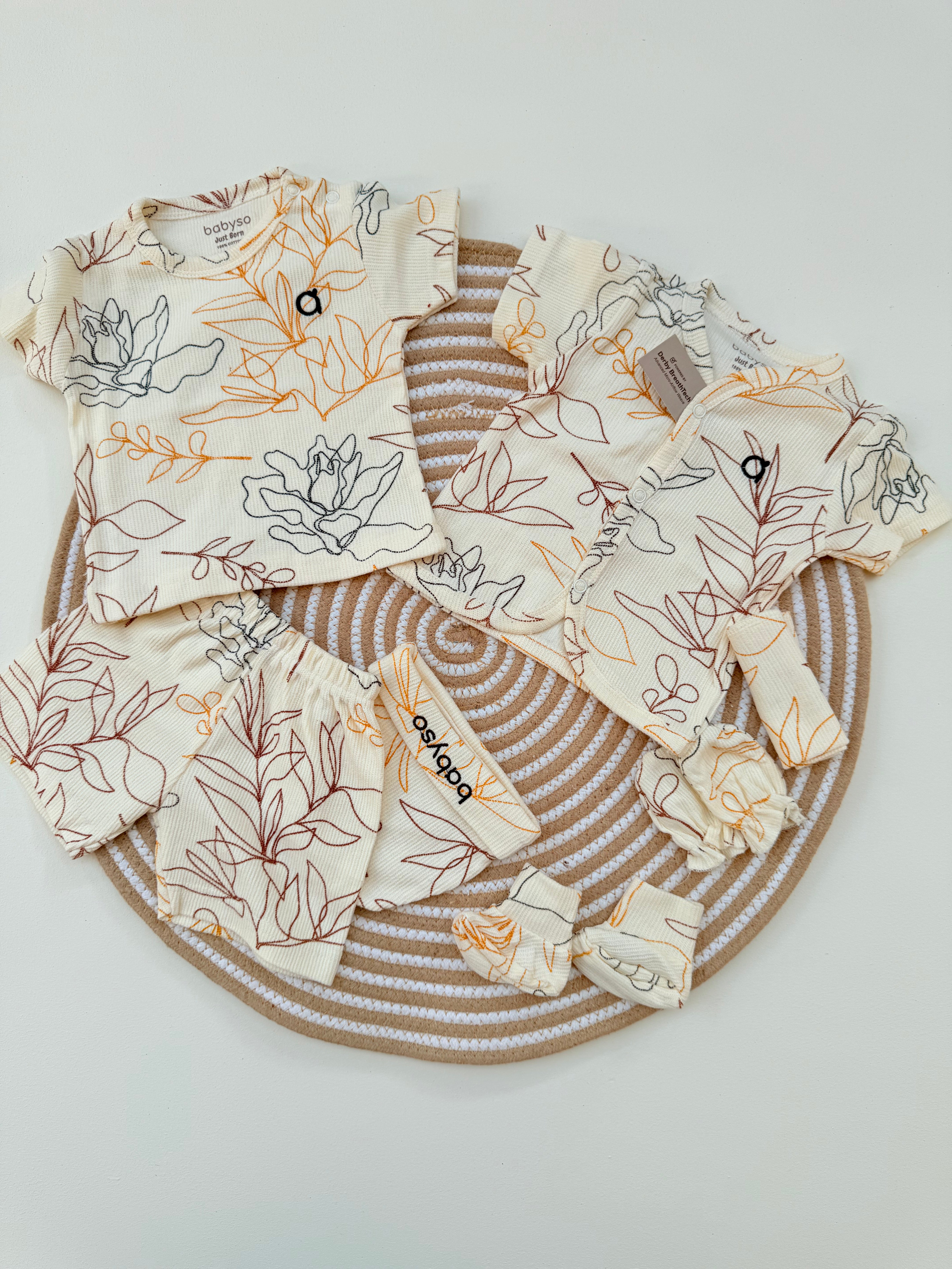 Premium 7 Piece Newborn Gift Set 100% Cotton