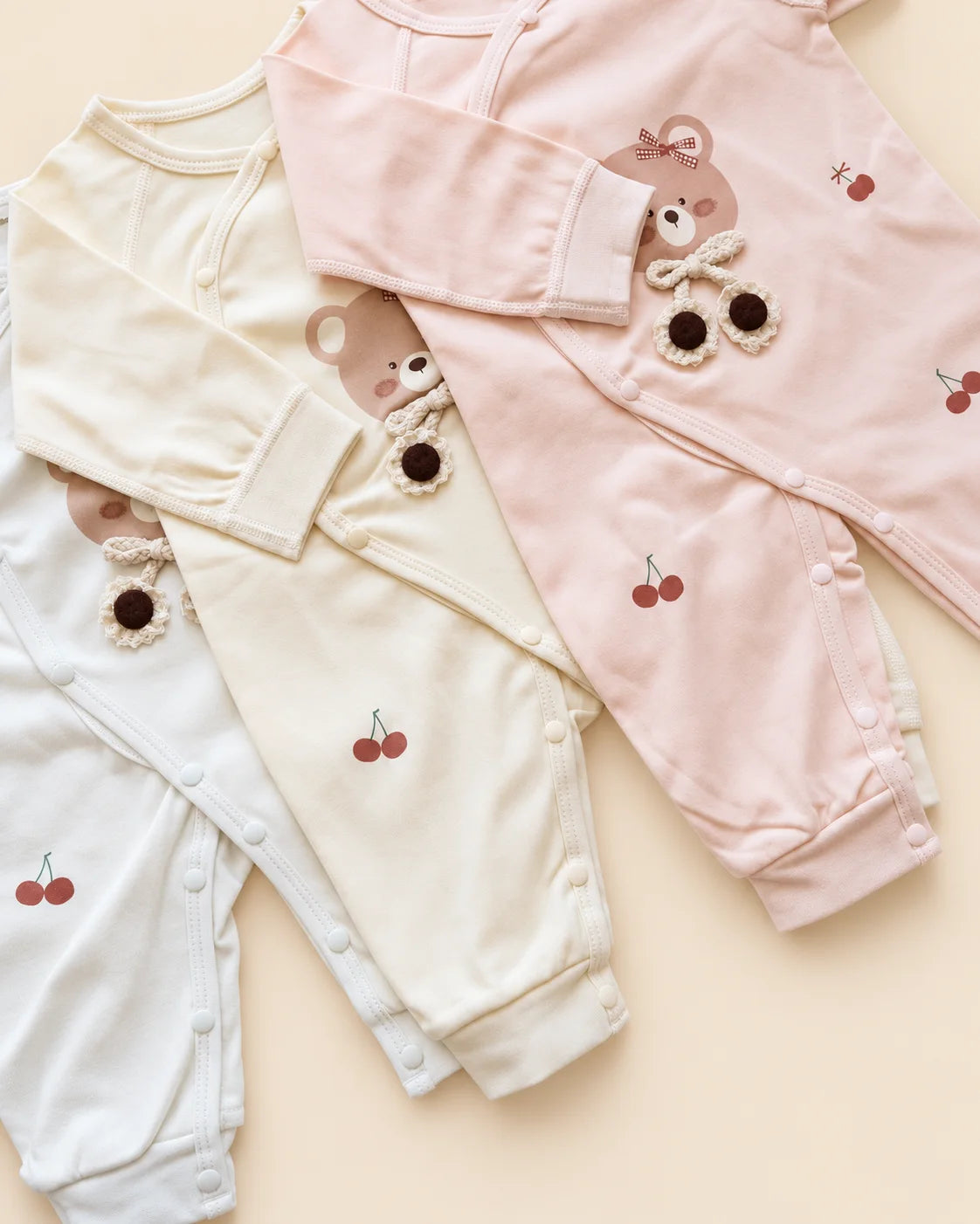 Bear Cherry Sleepsuit