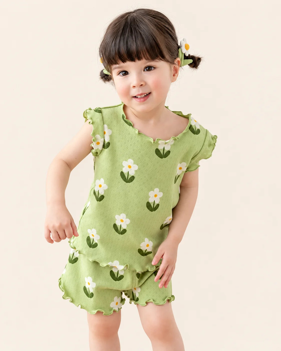 Cute Summer Baby Girl Sleepwear Set