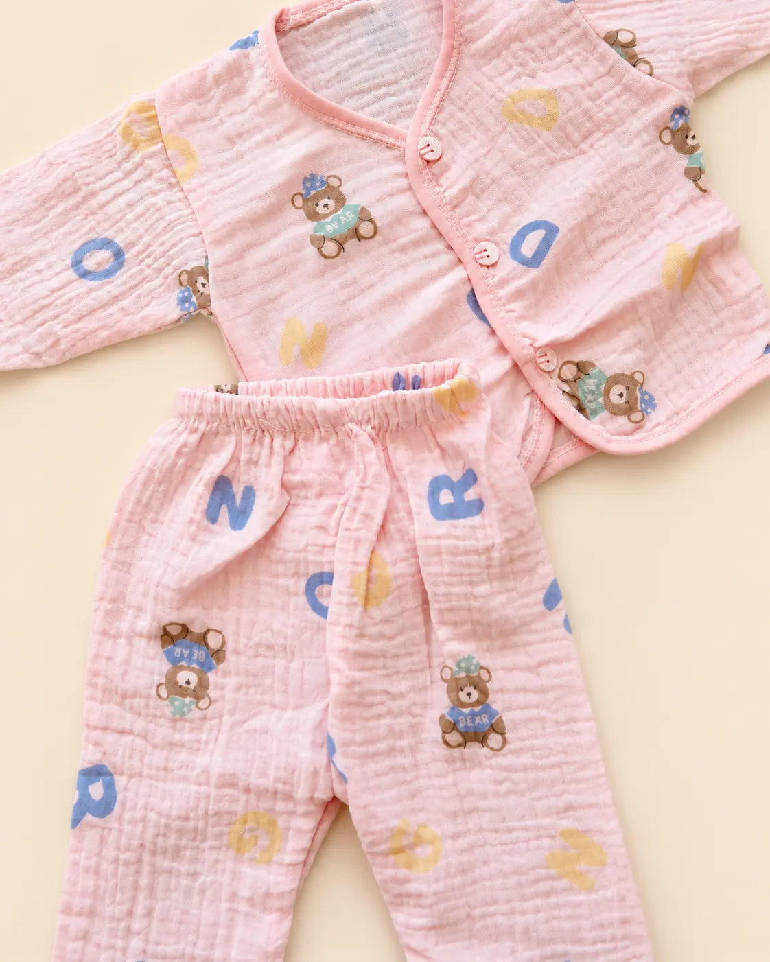 Bear Print Baby Clothing Set