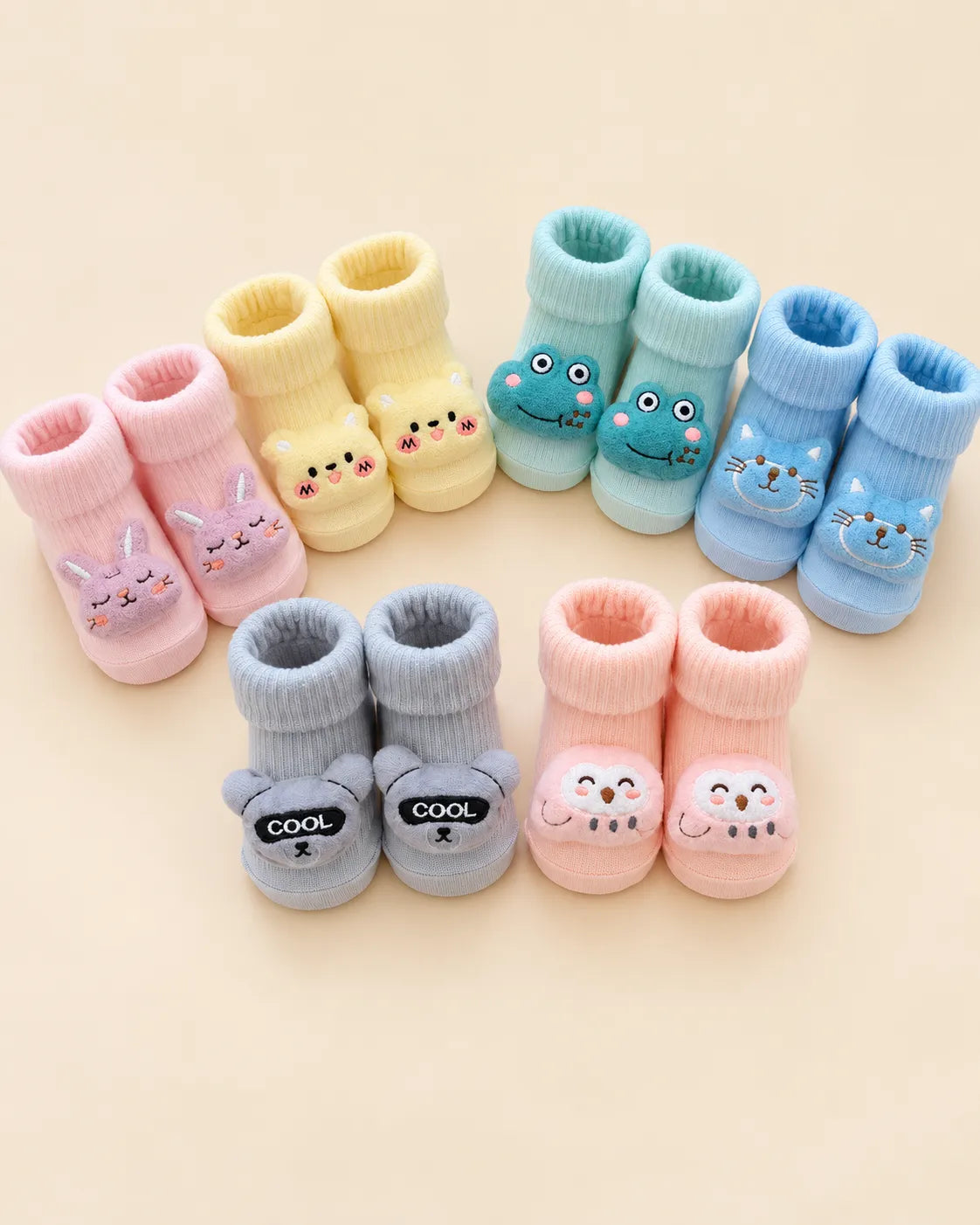Animal Face Baby Socks