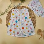 Sleeveless Frock with button - Bowkart