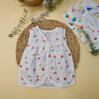 Sleeveless Frock with button - Bowkart