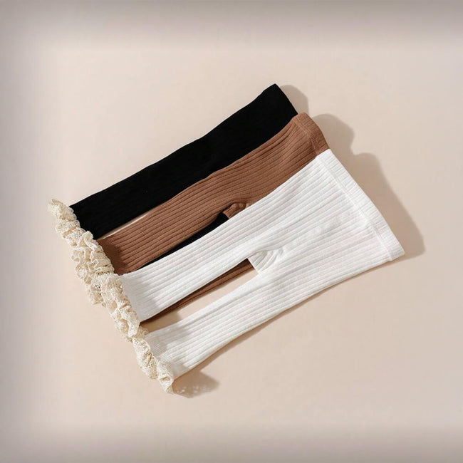 Solid Tights with Bottom Lace 1-2 Year Main Image