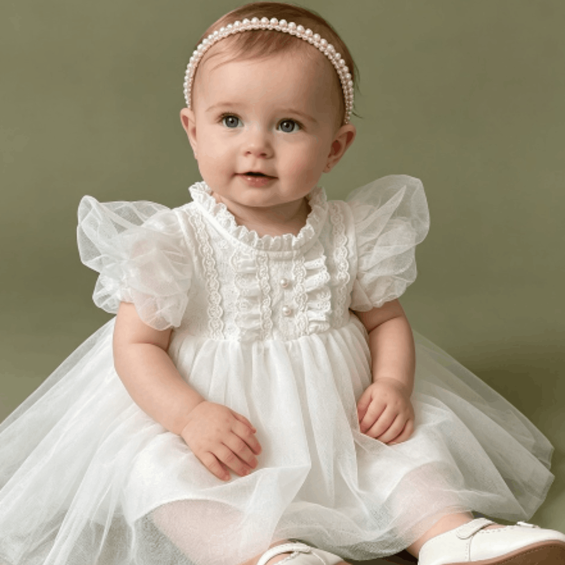 Classic Puff Sleeve Baby Dress