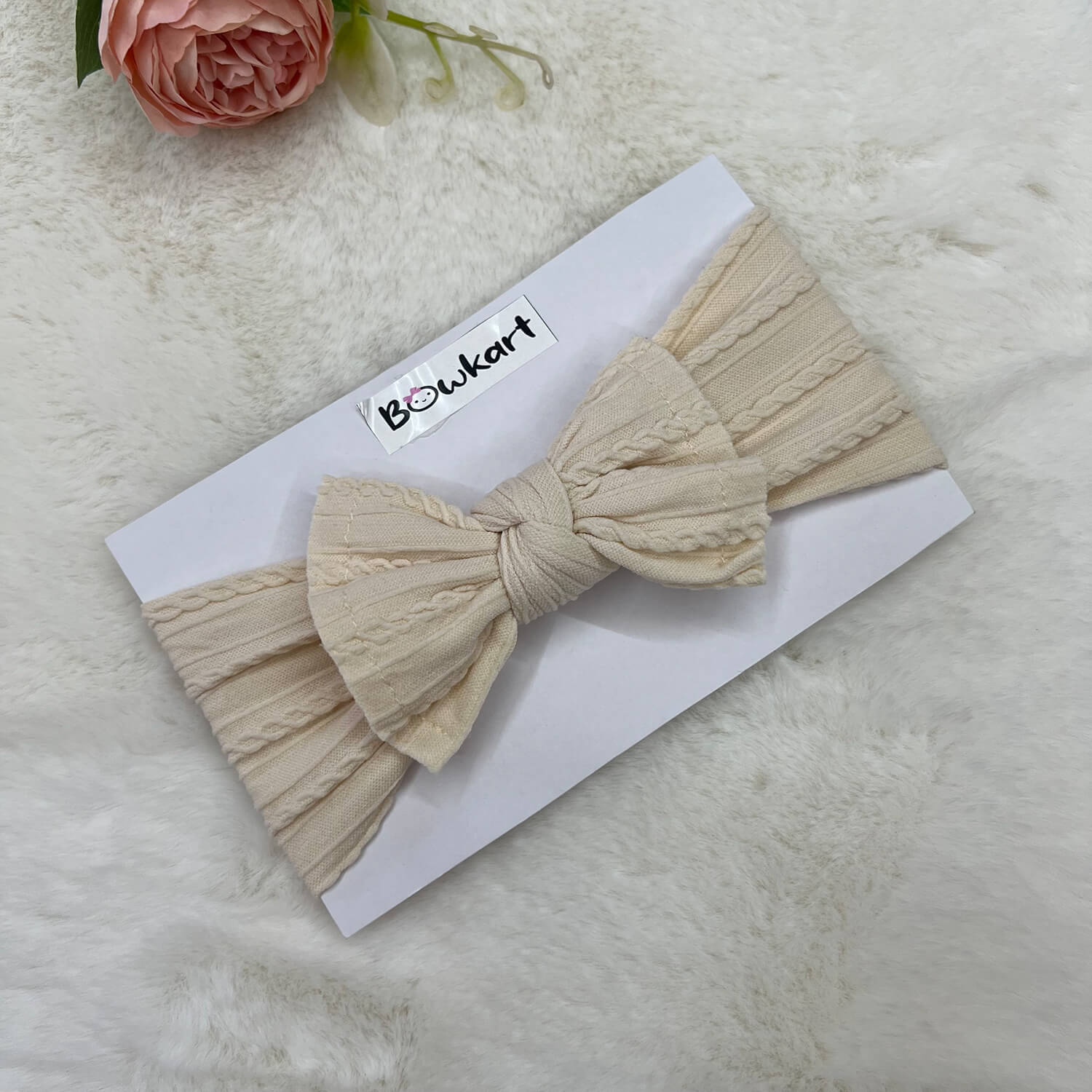 Cable Knitted Nylon Baby Headband