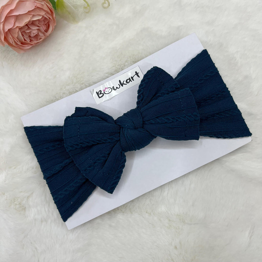 Cable Knitted Nylon Baby Headband