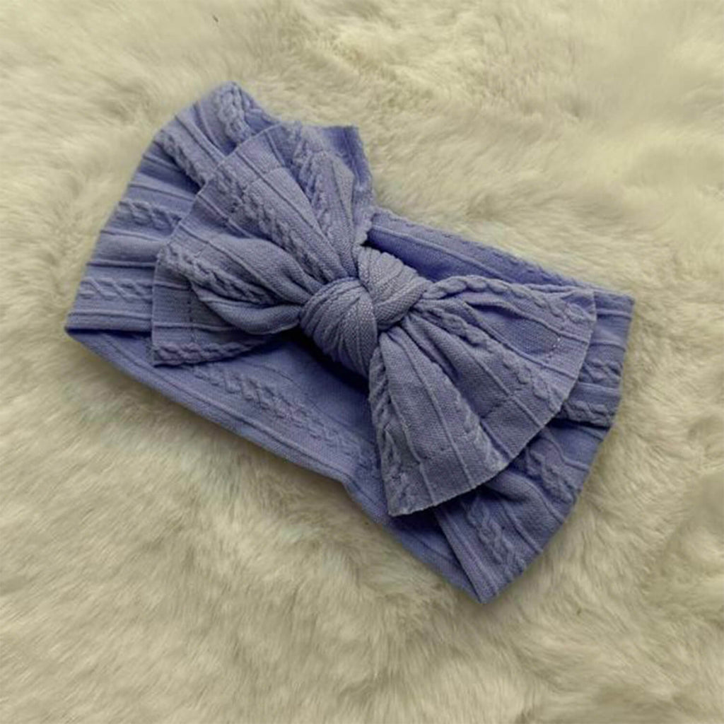 Cable Knitted Nylon Baby Headband