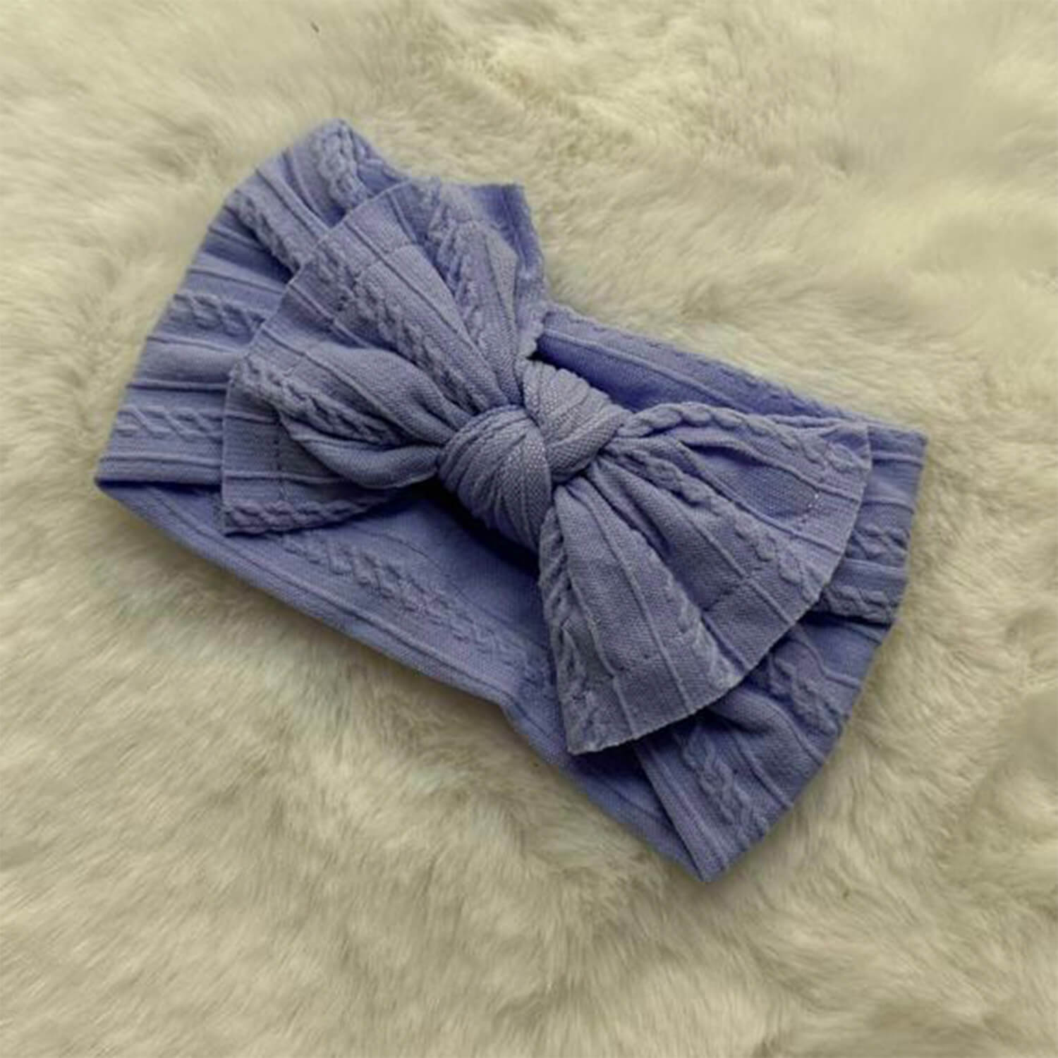 Cable Knitted Nylon Baby Headband