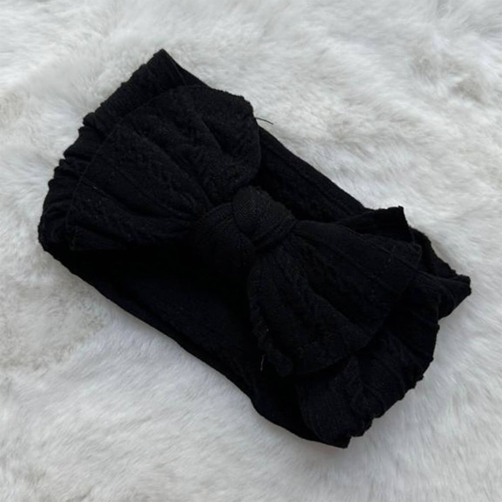 Cable Knitted Nylon Baby Headband