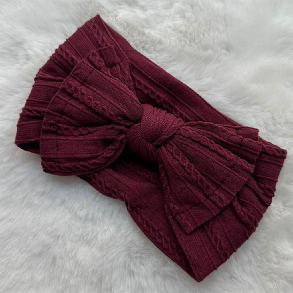 Cable Knitted Nylon Baby Headband