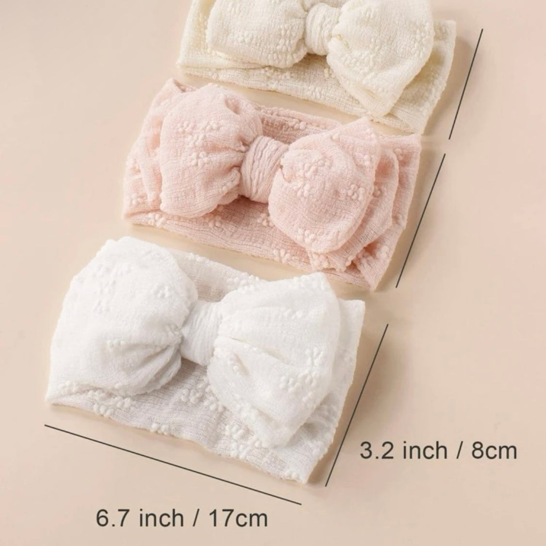 Premium Party Wear Baby Headband Light Shade