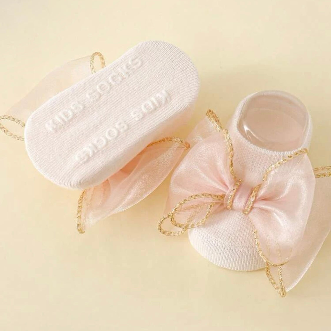 Baby Bow Decor Socks with Bow 0 - 6 Months