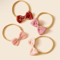 Cute Mini Print Bow Decor Baby Headband