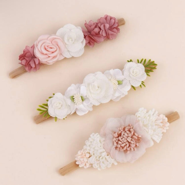 Floral Decor Premium Baby Headband Hover Image