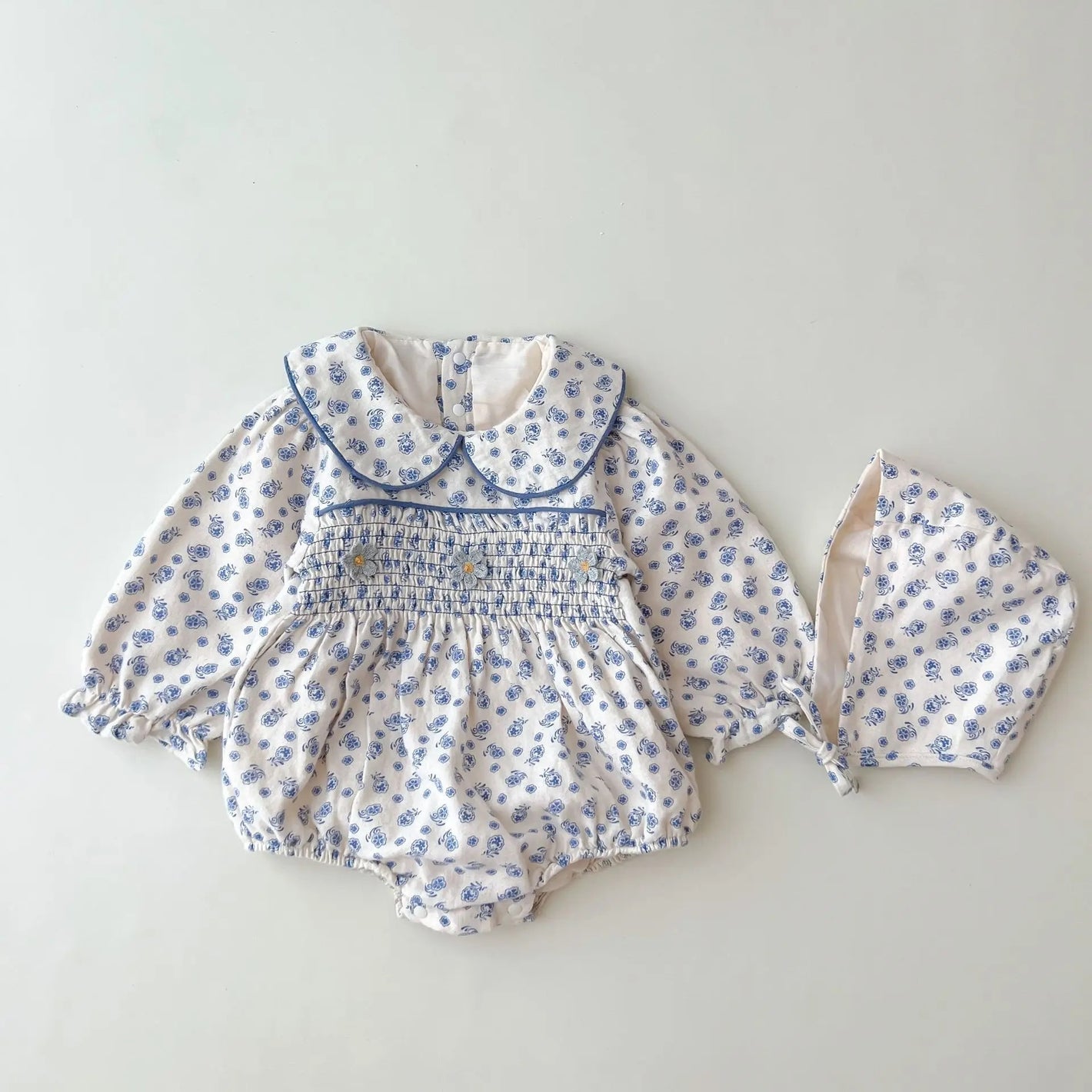 Premium Cotton Infant Romper With Cap