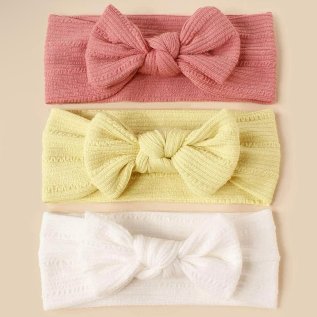 Solid Texture Knot Decor Baby Headband Hover Image