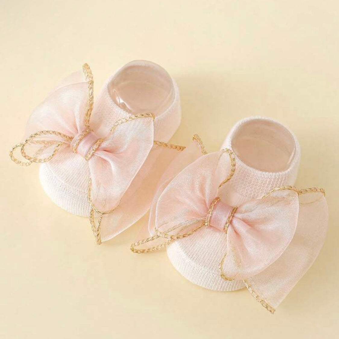 Baby Bow Decor Socks with Bow 0 - 6 Months